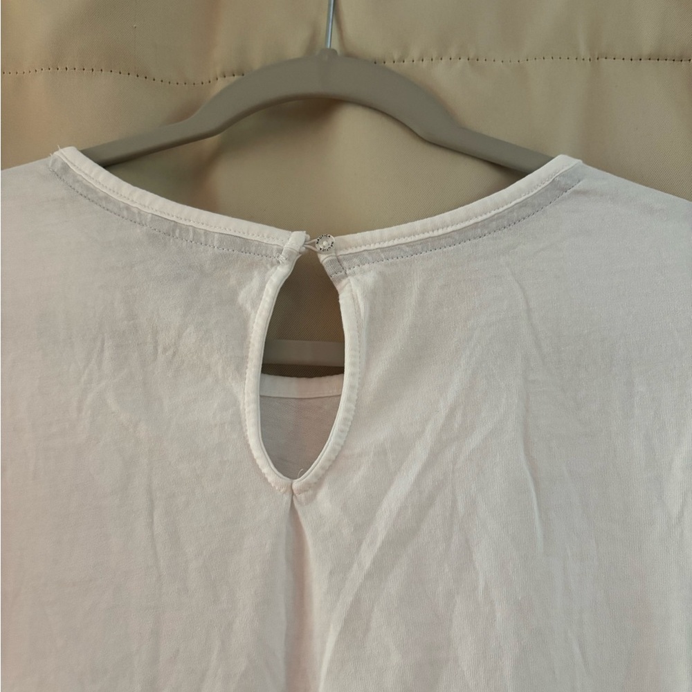 Nautica White Tie-Front Short Sleeve Top - Picture 5 of 7